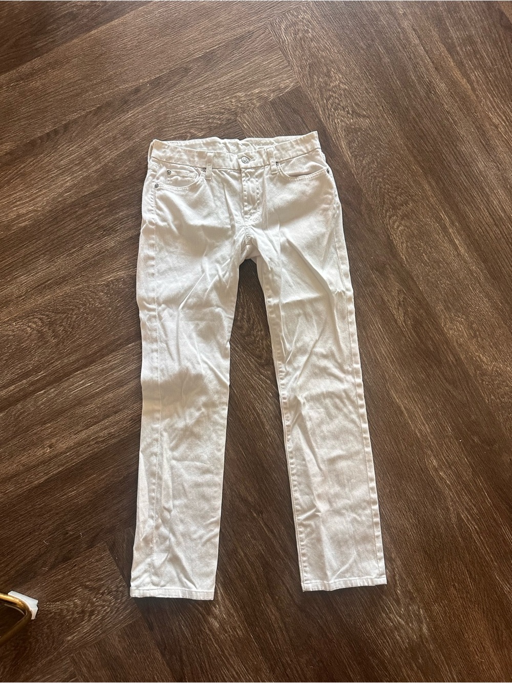 7 For All Mankind White Skinny Jeans